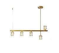GLETSF Ceiling Lights, Chandelier For Dining Table Dining Room Bar,G9 Light Long Strip Crystal Chandelier,Fashion All Copper Crystal Chandelier/Copper/80 * 31Cm-Copper-80 * 31Cm