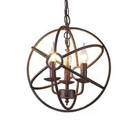 GLETSF Ceiling Lights, Led Modern Chandelier Lamp, Industrial Adjustable Wrought Iron Chandelier - 23" E-Dison 5 Lights Foyer Hanging Pendant Light V-Intage Ceiling Lighting Fix-Copper with 3 Lights