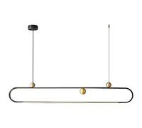GLETSF Ceiling Lights, Modern Minimalist Long Chandelier Led All-Copper Dining Room Pendent Lamp Luxury - Line Ceiling Hanging Light Indoor Home Decoration Lighting Lamps-A