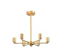 GLETSF Chandelier,All Copper Living Room Lamp Chandelier,Pendant Lamp Flush Mount Ceiling Light,Fixture Adjustable Height Brass Pendant Light For Bedroom Living Room Gold-A-6 Lights