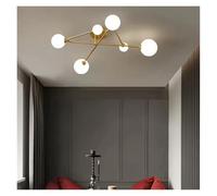 GLETSF Copper Led Ceiling Chandelier For Living Room Bedroom Dining Room Kitchen Modern Luxury Simple Style Gold Lamp Ceiling Lights-Cold Light-6 Head