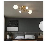 GLETSF Copper Led Ceiling Chandelier For Living Room Bedroom Dining Room Kitchen Modern Luxury Simple Style Gold Lamp Ceiling Lights-Cold Light-4 Head
