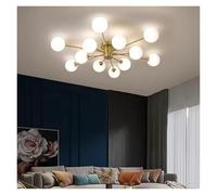 GLETSF Copper Led Ceiling Chandelier For Living Room Bedroom Dining Room Kitchen Modern Luxury Simple Style Gold Lamp G9 Ceiling Light-Cold Light-12 Head
