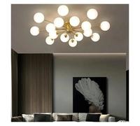 GLETSF Copper Led Ceiling Chandelier For Living Room Bedroom Dining Room Kitchen Modern Luxury Simple Style Gold Lamp G9 Ceiling Light-Warm Light-16 Head