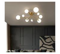 GLETSF Copper Led Ceiling Chandelier For Living Room Bedroom Dining Room Kitchen Modern Luxury Simple Style Gold Lamp Ceiling Lights-Warm Light-9 Head
