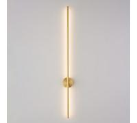 GLETSF Copper Long Strip Wall Light, Ultra Thin Linear Wall Sconce, Flute Brass Wall Lamp with Silicone Shade, Modern Led Wall Lights, Hallway Decorative Lighting Wall Lamps, 3 -Lower-105CM