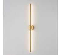 GLETSF Copper Long Strip Wall Light, Ultra Thin Linear Wall Sconce, Flute Brass Wall Lamp with Silicone Shade, Modern Led Wall Lights, Hallway Decorative Lighting Wall Lamps, 3 -Middle-85CM
