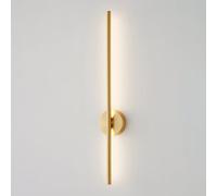 GLETSF Copper Long Strip Wall Light, Ultra Thin Linear Wall Sconce, Flute Brass Wall Lamp with Silicone Shade, Modern Led Wall Lights, Hallway Decorative Lighting Wall Lamps, 3 -Lower-65CM