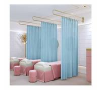 GLETSF Dressing Room Curtain Rod,Fitting Room Beauty Salon Partition Curtain, Privacy Partition Curtains, U-Shaped Metal Support Rod Kit For Fitting Room Beauty Salon Bedroom-Blue-230x220cm