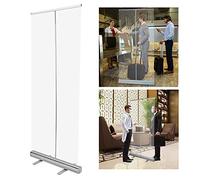 GLETSF Floor Standing Sneeze Guard - Roll Up Protective Screen For Offices, Hospitals, and Banks - Adjustable Room Divider/Partition - 80X200Cm, Multiple
