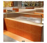 GLETSF Glass Room Divider Office Partition Tempered Glass Panels Table Dividers Panels Partitions,Office - Metal Frame with Tempered Glass For Desk, Restaurant, Hotel - Elegant -Gold-0.8mx60cm