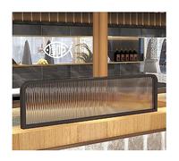 GLETSF Glass Room Divider Office Partition Tempered Glass Panels Table Dividers Panels Partitions,Privacy Panels For Office, Restaurant, Hotel - Commercial Partition Screens - M-Black-1.2mx60cm