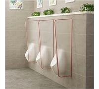 GLETSF Glass Room Divider Office Partition Tempered Glass Panels Table Dividers Panels Partitions,Premium For Toilets - 3-Piece Urinal Divider with Modern Rose Gold Wrought Iron-Rose Gold-1Pcs