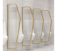 GLETSF Glass Room Divider Office Partition Tempered Glass Panels Table Dividers Panels Partitions,Urinal Privacy Partition 120X40 Cm Toilet Screen with Stainless Steel Frame & T-B-120x40cmx3pcs