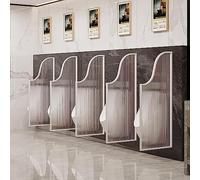 GLETSF Glass Room Divider Office Partition Tempered Glass Panels Table Dividers Panels Partitions,Wallmounted Urinal Partition Privacy Screen For Men's Urinals Frosted Glass Pan-White-Partition*1