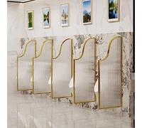 GLETSF Glass Room Divider Office Partition Tempered Glass Panels Table Dividers Panels Partitions,Wallmounted Urinal Partition Privacy Screen For Men's Urinals Frosted Glass Pan-Gold-Partition*1