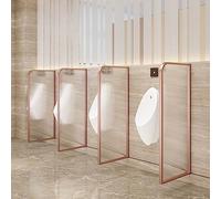 GLETSF Glass Room Divider Office Partition Tempered Glass Panels Table Dividers Panels Partitions,Waterproof Urinal Partition Panel For Hotel/Public Restrooms - Tempered Glass &-Rose D-3Pcs