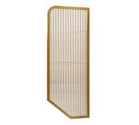 GLETSF Glass Room Divider Office Partition Tempered Glass Panels Table Dividers Panels Partitions,Wallmounted Frosted Glass Privacy Screen For Public Toilets Schools & Shopping -Gold-2PCS
