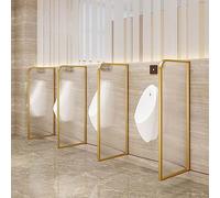 GLETSF Glass Room Divider Office Partition Tempered Glass Panels Table Dividers Panels Partitions,Waterproof Urinal Partition Panel For Hotel/Public Restrooms - Tempered Glass &-D-4Pcs