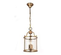 GLETSF Golden Retro Glass Ceiling Hanging Lamp 3-Lights American Brass Chandelier Bird Cage Copper Pendant Lights Living Room Dining Room Aisle Decorative Illumination