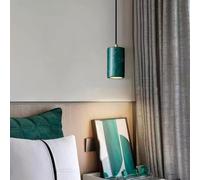 GLETSF Green Marble Glass Pendant Light Copper Island Light White Natural Stone Hanging Ceiling Lamp Single Nordic Mini Chandelier For Bedroom Dining Room Kitchen Sink Restauran