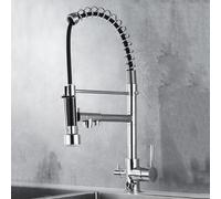 GLETSF Grifo de Cocina extraíble de 3 vías - Grifo de Cuello de Cisne de Arco Alto con función de rociado 3 en 1 para un Uso sin Esfuerzo y Acceso a Agua Potable Limpia, B