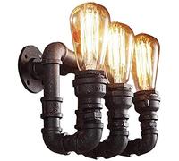 GLETSF Industry Feng Shui Wall Lamp Antique Wrought Iron Bars Cafe Three Iron Wall Lamp