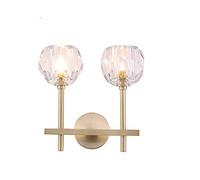 GLETSF Lámpara De Pared De Bola De Cristal De Lujo, Moderna Lámpara De Pared De Latón para Sala De Estar, Baño, Dormitorio Y Pasillo, Aplique De Pared.