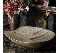 GLETSF Lavabo De Cerámica para Baño, Estilo Minimalista, De 45 X 40 X 12 Cm, con Diseño Retro para Decoración De Interiores Y Exteriores.