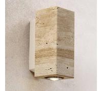 GLETSF Led Wall Sconce Square Wall Light Minimalist Sconces Indoor Wall Washer Natural Stone Wall Lighting Fixture Bedside Wall Lamp For Bedroom Foyer Kitchen Entryway Farmhouse-White-16cm
