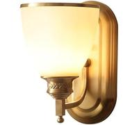 GLETSF Light Luxury Decorate Modern Wall Sconce E27 Wall Light Copper Glass Wall Mount Lantern Bedside Wall Lamp Vanity Lighting Fixture For Bedroom Living Room For Kitchen Bar