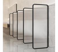 GLETSF Men's Urinal Screen Partition - 5Pcs Glass Wall Divider For Privacy In Restrooms, Durable Toilet Accessories, Ideal For Public Facilities and Commercial Spaces-Black-2pcs