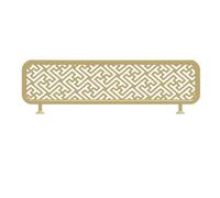 GLETSF Metal Iron Partition Screen - Decorative Dividers For Dining Areas, Deck Privacy Panels For Restaurant, Hotel, Bar Use - Ideal For Enhancing Privacy and Aesthetics-Gold-1-80cm