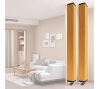 GLETSF Metal Screen Partition Wall Columns, Floor-To-Ceiling Room Dividers, Adjustable Height 4Ft-8Ft, 2 Pack Standing Separation Slats For Home Office Decor -2 Pack-H 235cm (7.7 ft)