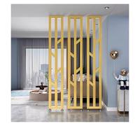 GLETSF Modern Metal Room Divider - 7Ft Tall Partition Screen, Adjustable Privacy Panels For Dining Room, Meeting Room, Library, Hotel Bar - 3 Pieces, Stylish Black Design-3pcs-gold-H 5 ft (60in)