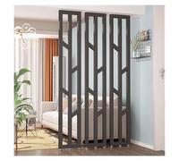GLETSF Modern Metal Room Divider - 7Ft Tall Partition Screen, Adjustable Privacy Panels For Dining Room, Meeting Room, Library, Hotel Bar - 3 Pieces, Stylish Black Design-3pcs-black-H 7.5 ft (90in)