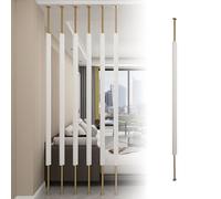 GLETSF Modern Metal Room Divider Partition Post - Adjustable Decorative Screens For Entryway & Stairwell, Stylish 57In Black Column Room Separator For Corridor Use-Gold-195cm/76.7in/6.4ft
