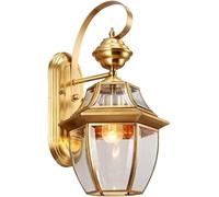 GLETSF Modern Wall Lamp Glass Wall Light Copper Fixture Indoor Decor Wall Sconce Gold Finish Lighting Fixture with Clear Glass,Chandelier Lamps