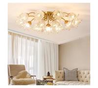 GLETSF Nordic Chandelier Led Round Golden Living Room Restaurant Villa Tree Branch Pendant Light-Cold White-D100cm
