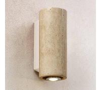 GLETSF Nordic Stone Wall Light Natural Wall Sconce Cylinder Bedside Wall Lamp Metal Hardwired Sconces Wall Lighting For Living Room Hallway E27 Wall Spotlight Indoor Wall Washer-White-16cm