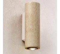 GLETSF Nordic Stone Wall Light Natural Wall Sconce Cylinder Bedside Wall Lamp Metal Hardwired Sconces Wall Lighting For Living Room Hallway E27 Wall Spotlight Indoor Wall Washer-White-23cm
