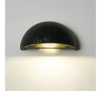 GLETSF Nordic Wall Sconce Half Moon Wall Light Natural Stone Wall Lamp Bedside Sconces Wall Lighting Indoor Wall Washer G4 Hardwired Wall Lamps For Bedroom Living Room Farmhouse-Svart
