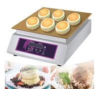 GLETSF Plancha eléctrica Comercial para Hacer panqueques, soufflés, dorayaki y Muffins con Placa calefactora de Cobre para Cocina doméstica, Restaurante, panadería, Bar de Snack,Singlehead