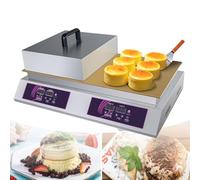 GLETSF Plancha eléctrica Comercial para Hacer panqueques, soufflés, dorayaki y Muffins con Placa calefactora de Cobre para Cocina doméstica, Restaurante, panadería, Bar de Snack,Doublehead