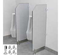 GLETSF Screen Column Separation,Public Toilet Partition with Stainless Steel Fittings Men's Urinal Privacy Screen Floor-Mounted Urinal Baffle Men's Urinal Partition Wall Restroo-1PCS