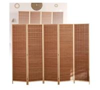 GLETSF Screen Column Separation,Room Divider Privacy Screen - 120Cm Height Weave Office Separator, 3/4/5/6 Panel Exhibition Partition For Study, Office, Living Room, Dormitory, 120X40CM-5 Panel