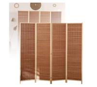 GLETSF Screen Column Separation,Room Divider Privacy Screen - 120Cm Height Weave Office Separator, 3/4/5/6 Panel Exhibition Partition For Study, Office, Living Room, Dormitory, 120X40CM-4 Panel