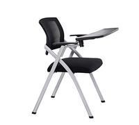 GLETSF Silla de Oficina Plegable para capacitación, Silla de recepción para Personal multifunción Negra, Silla para Sala de reuniones, Tablero de redacción de Noticias,Style 2-Pack of 10