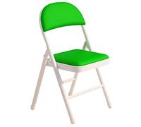 GLETSF Sillas Plegables, Sillas De Escritorio Acolchadas De PU, Silla De Camping, Silla con Respaldo Plegable Y Estructura De Metal para El Hogar, Jardín, Oficina, Escritorio De