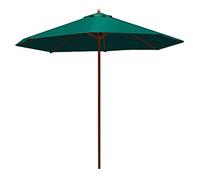 GLETSF Sombrilla De Jardín De Madera De 2,7 M/8,9 Pies, Octogonal, Plegable, Impermeable, para Playa, Piscina, Patio, Carpa, Toldo, Sombrilla.-Green-A